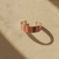 Line Art Bracelet in Red
