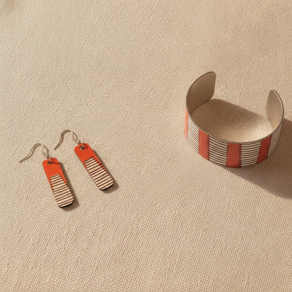 Line Art Bracelet in Red