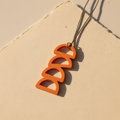 Orange Arc Earrings