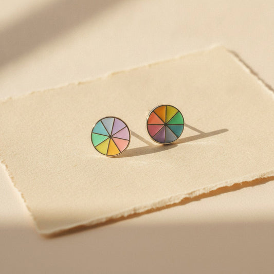 Euclid Pastel Wheel Earrings