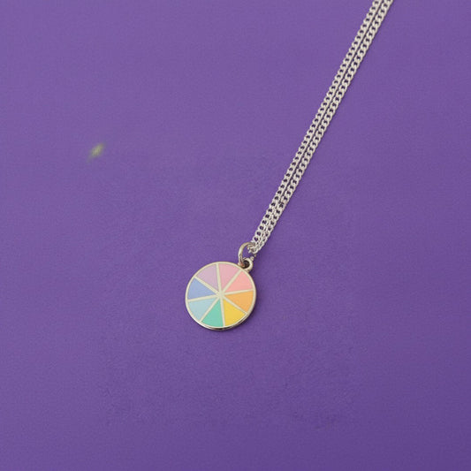 Euclid Pastel Wheel Necklace